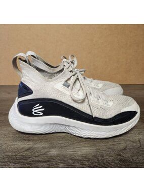 UA Curry Flow 8 Black White Under Armour Basketball Shoes Youth Boys Size 5Y